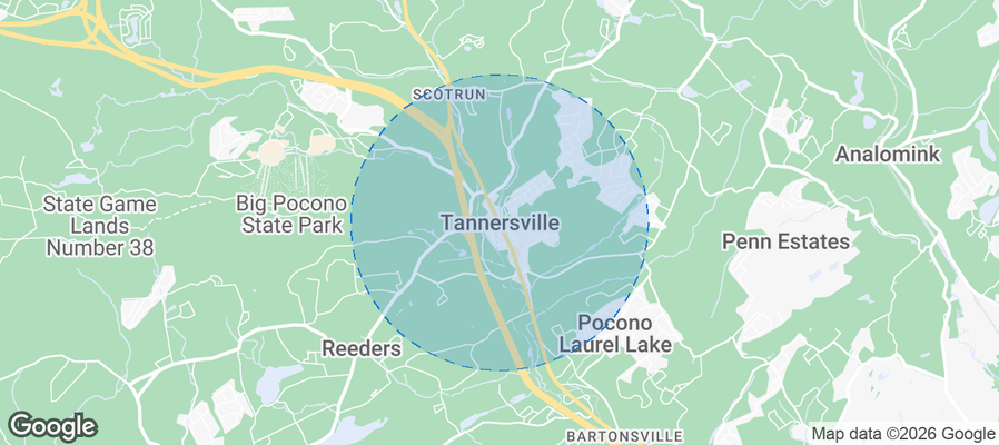 Tannersville Airbnb map